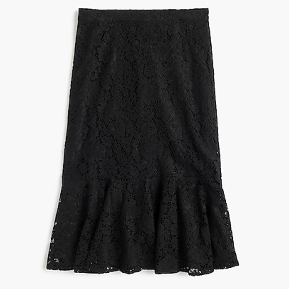 J. Crew Dresses & Skirts - J. Crew - Lace Trumpet Skirt (BLACK)